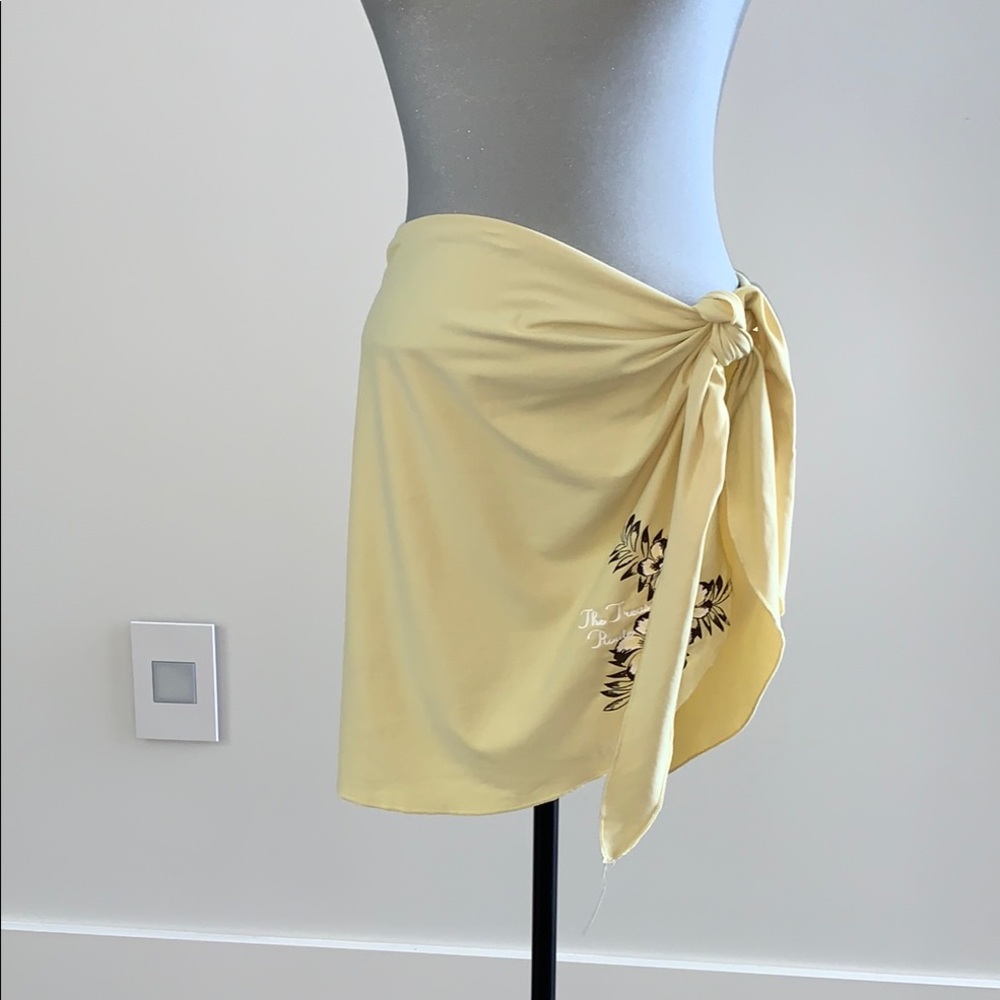 Yellow Sarong with Floral Design